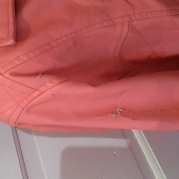 Versona pink XL moto distressed jacket - Picture 2 of 4